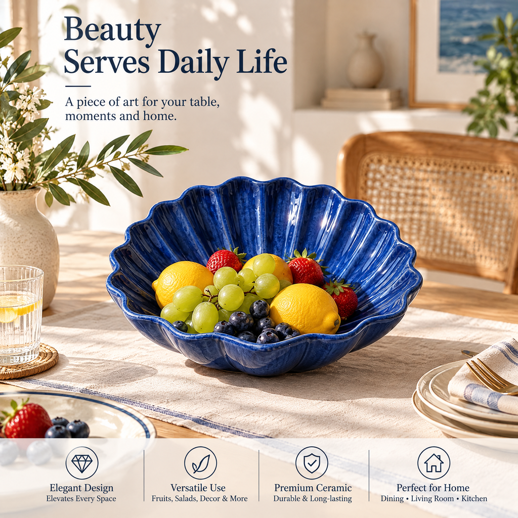 qevzunyl Ultramarine Shell Catchall Dish — home styling ideas