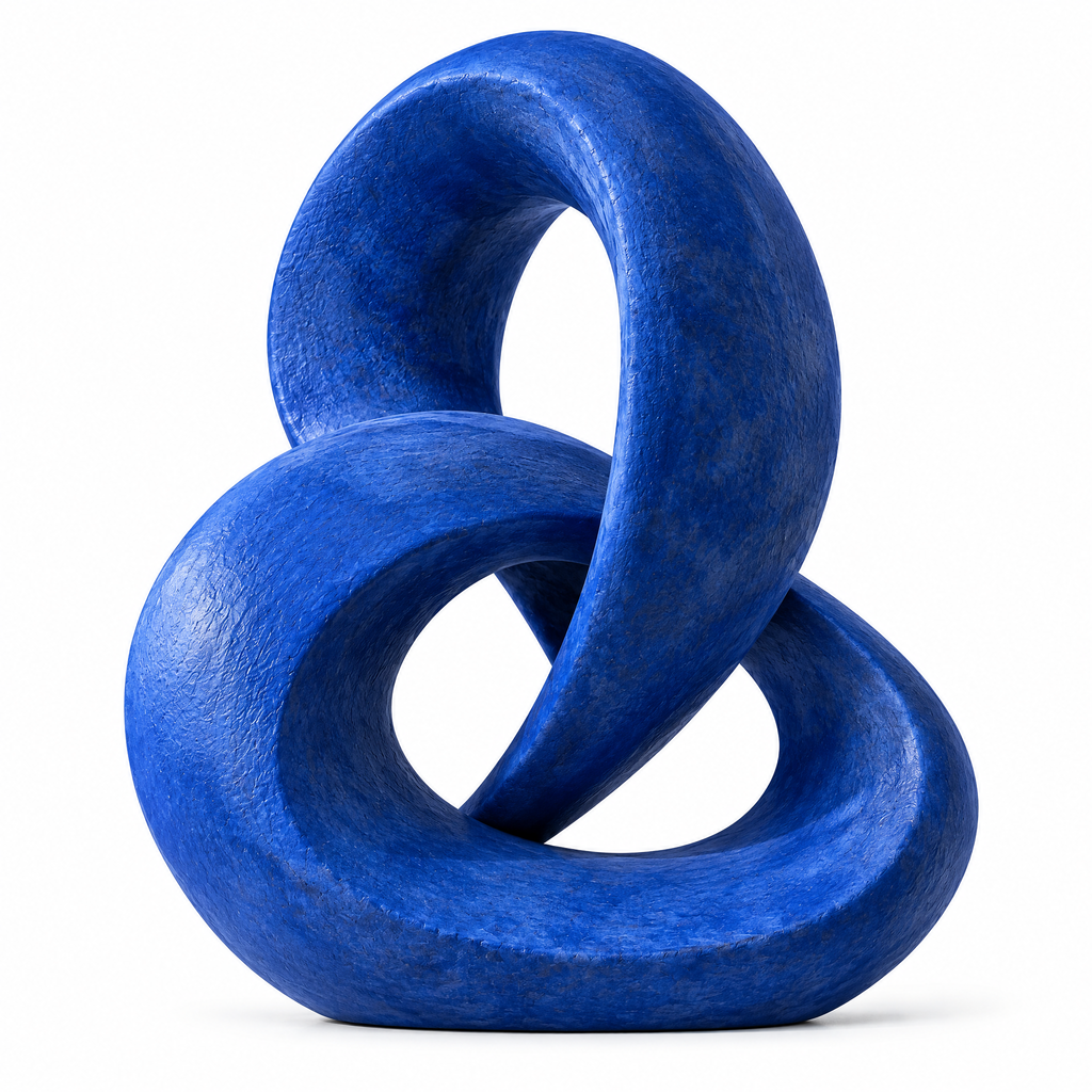qevzunyl Ultramarine Loop Sculpture — product view