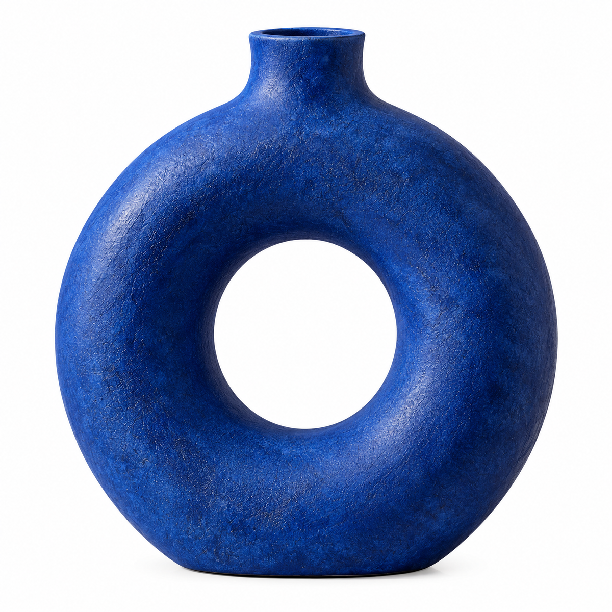 qevzunyl Cobalt Blue Ring Vase — product view