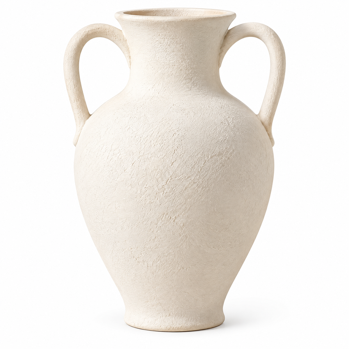 qevzunyl White Double-Handle Vase — product view